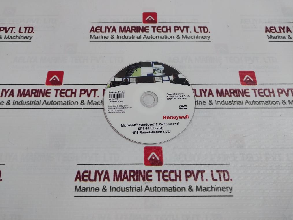 Honeywell Sp1 64-bit (X64) Windows 7 Professional Hps Reinstallation Dvd