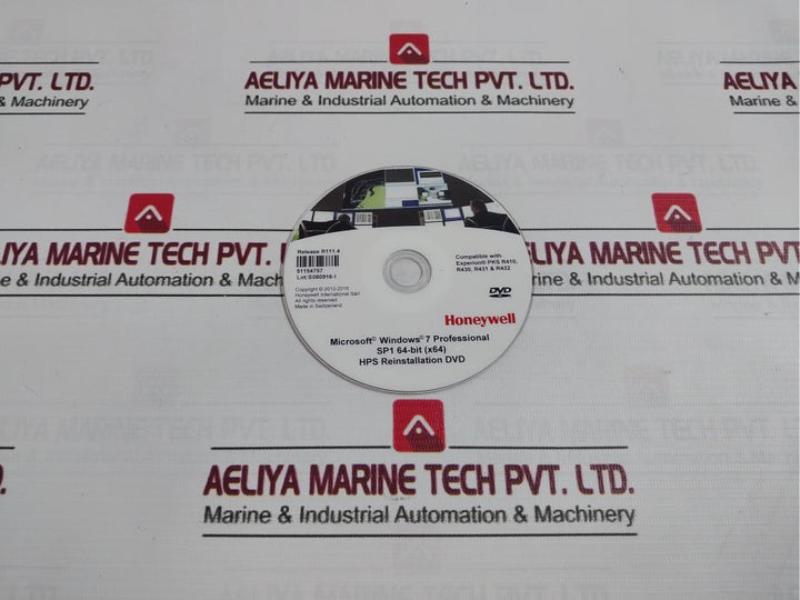 Honeywell Sp1 64-bit (X64) Windows 7 Professional Hps Reinstallation Dvd