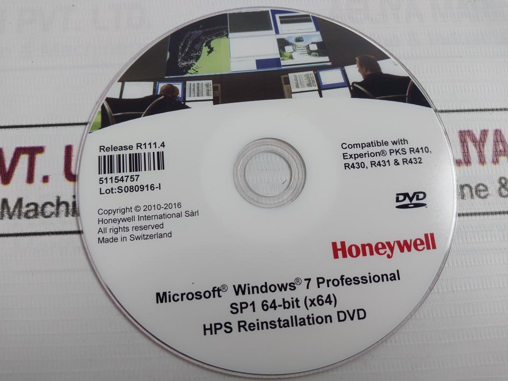 Honeywell Sp1 64-bit (X64) Windows 7 Professional Hps Reinstallation Dvd