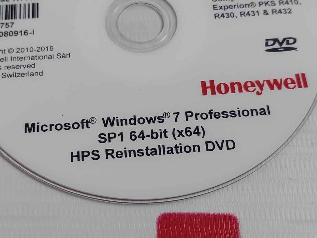 Honeywell Sp1 64-bit (X64) Windows 7 Professional Hps Reinstallation Dvd