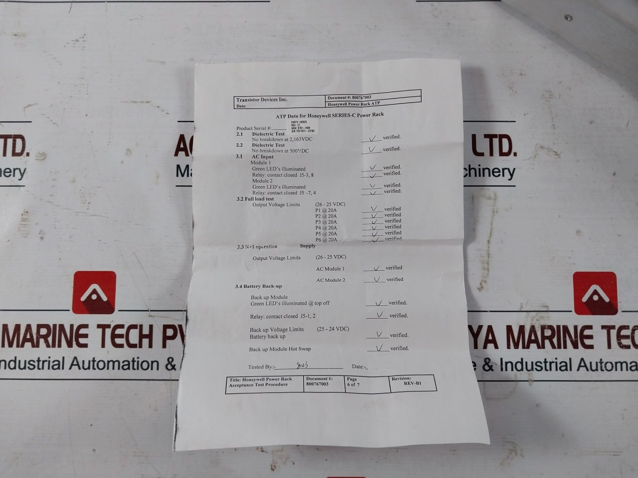 Honeywell Sps5713 Power Transistor Devices Tdi 140525 51199930-100