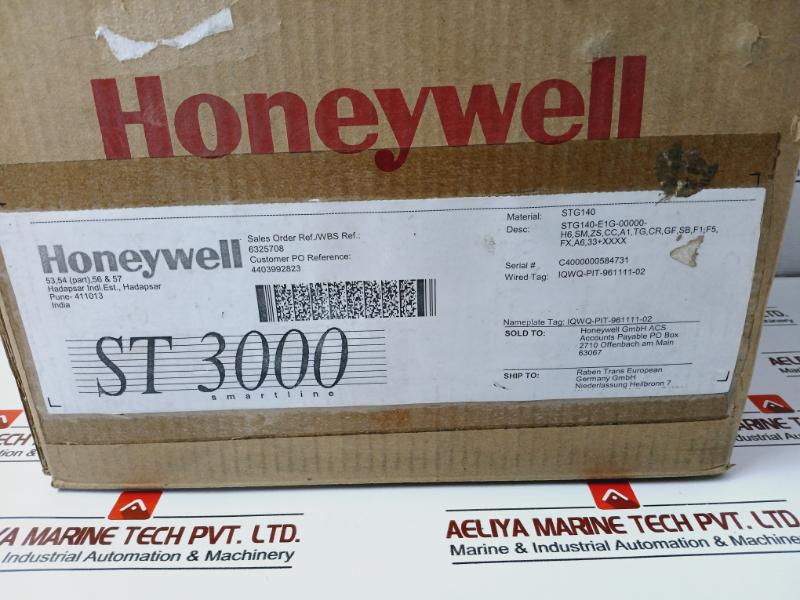 Honeywell St 3000 Smart Pressure Transmitter 500 Psi Stg140-e1G-00000-h6