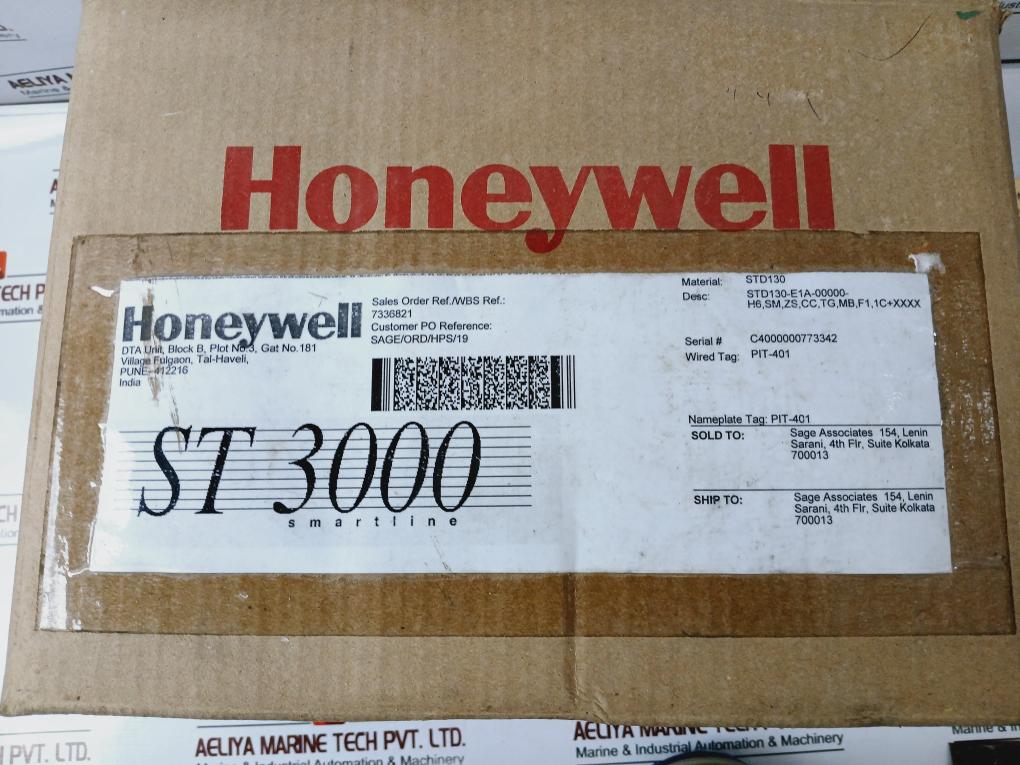 Honeywell St 3000 Smart Pressure Transmitter Std130-e1a-00000-h6 4500 Psi