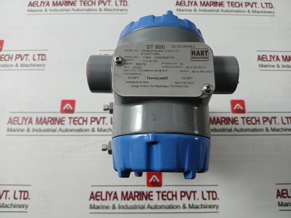 Honeywell St 800 Pressure Transmitter Std820-e1Ac4As-1-e-ahc-11C-b-11A0-f1-0000