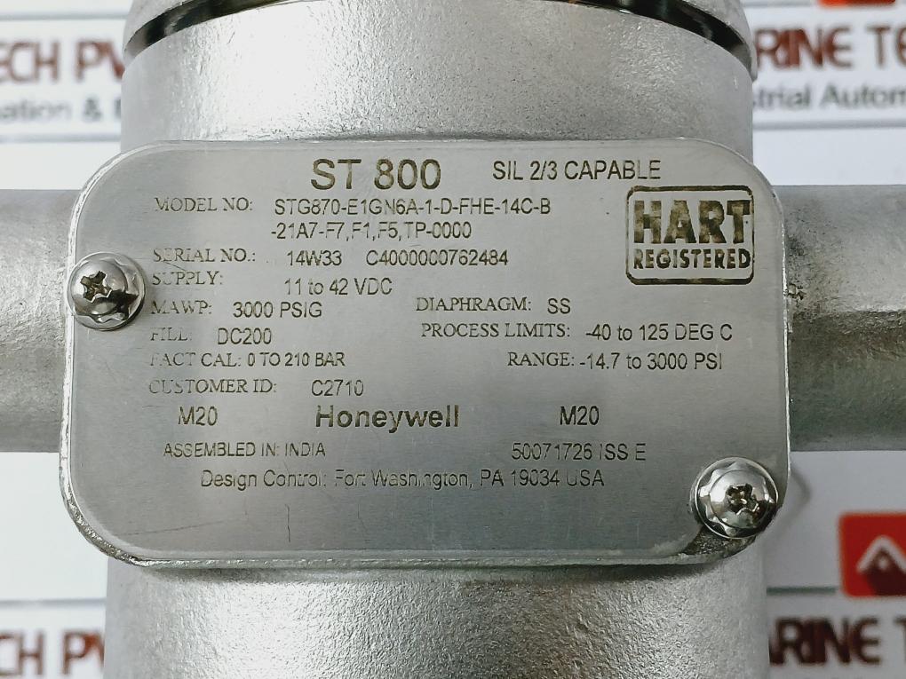 Honeywell St 800 Smart Line Pressure Transmitter 11 To 42 Vdc