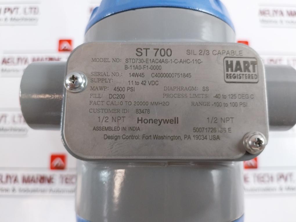 Honeywell Std730E1Ac4As1Cahc11Cb11A0F10000 Smartline Pressure Transmitter