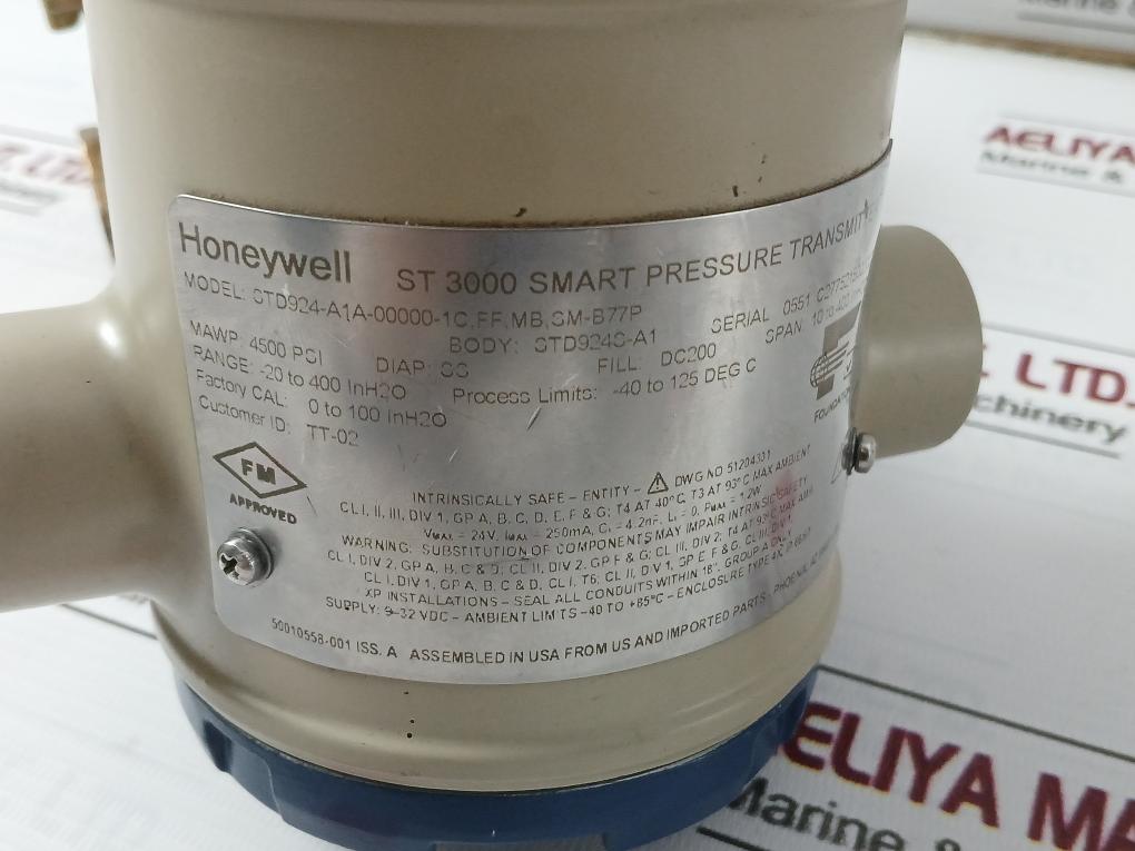 Honeywell Std924-a1A-00000-1C,Ff,Mb,Sm-b77P St 3000 Smart Pressure Transmitter