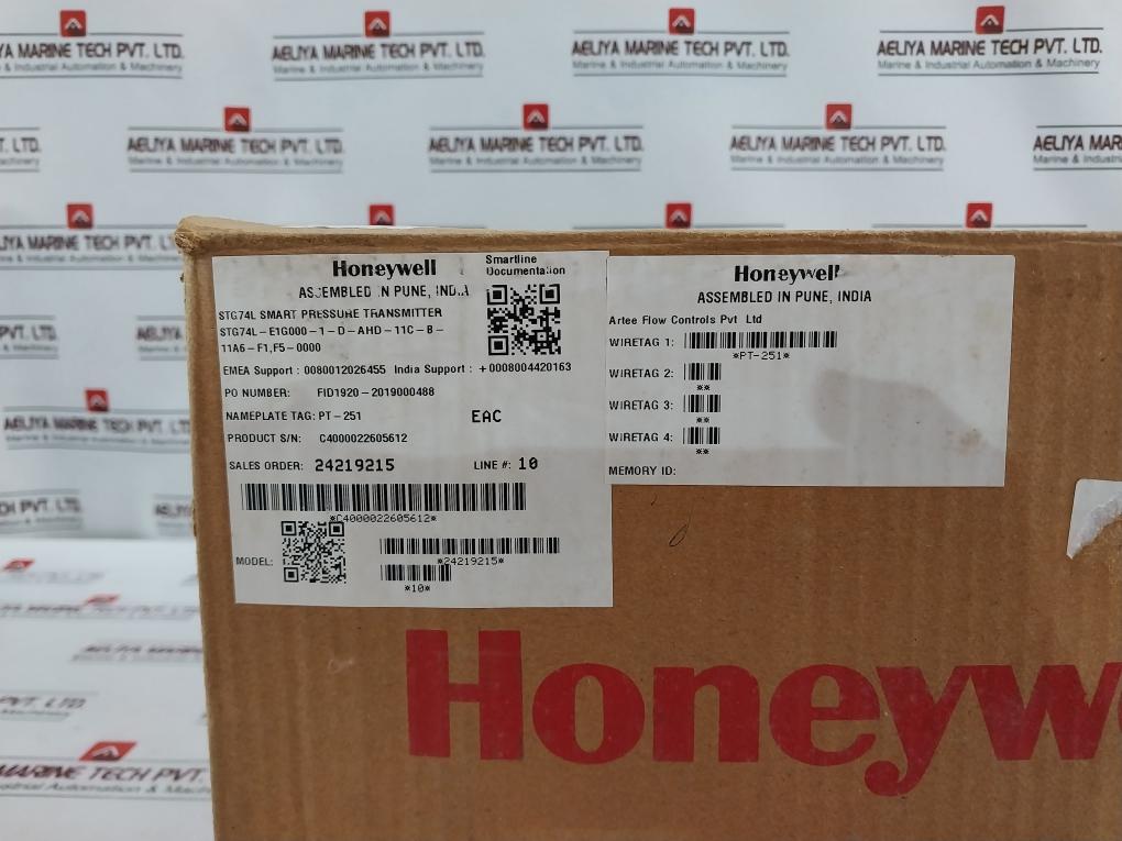 Honeywell Stg74L Smartline Pressure Transmitter Stg74L-e1G000-1-d-ahd-11C-b-11A6-f1,F5-0000