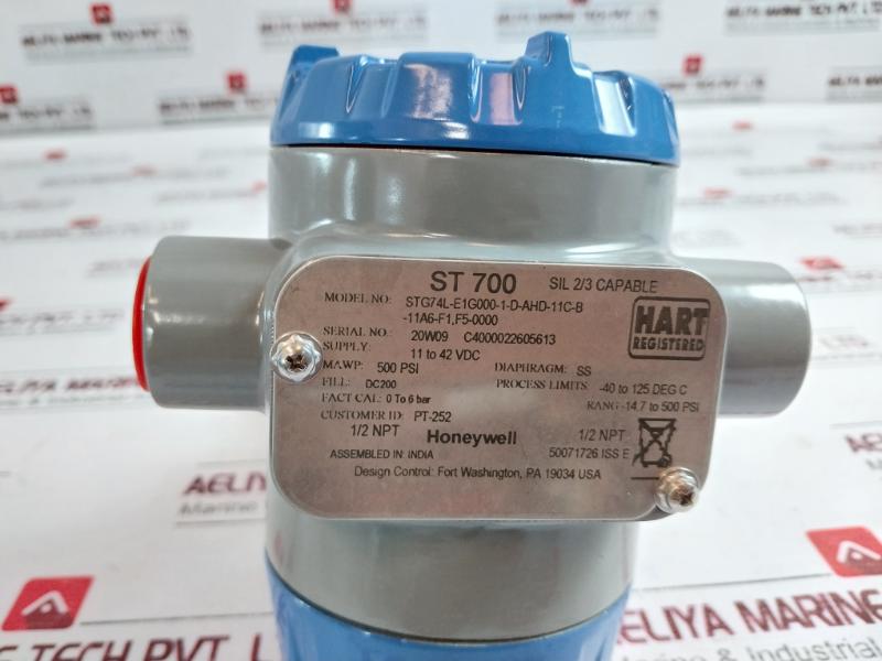 Honeywell Stg74l-e1g000-1-d-ahd-11c-b-11a6-f1,f5-0000 Pressure Transmitter St700