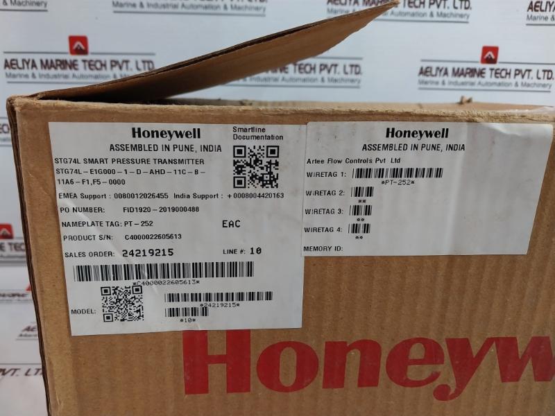 Honeywell Stg74l-e1g000-1-d-ahd-11c-b-11a6-f1,f5-0000 Pressure Transmitter St700