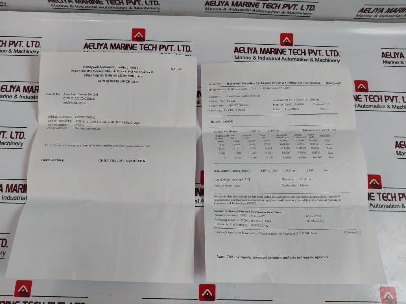 Honeywell Stg74l-e1g000-1-d-ahd-11c-b-11a6-f1,f5-0000 Pressure Transmitter St700