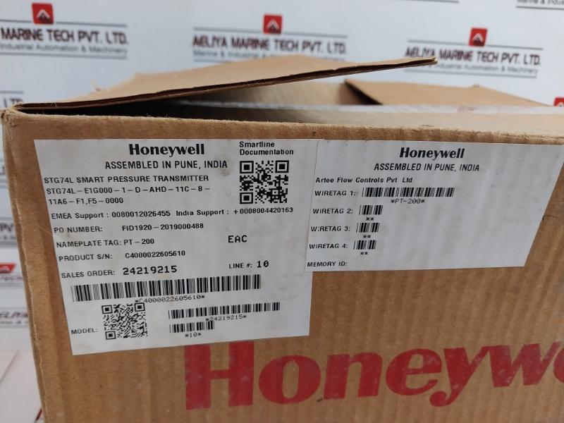 Honeywell Stg74l-e1g000-1-d-ahd-11c-b-11a6-f1,f5-0000 Pressure Transmitter Stg74