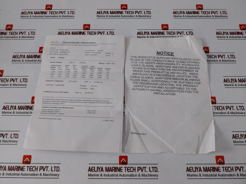 Honeywell Stg770-e1gs4a-1-c-ehb-13c-b-31a6-fx,f1,fe,tp-0000 Pressure Transmitter 50070382-501