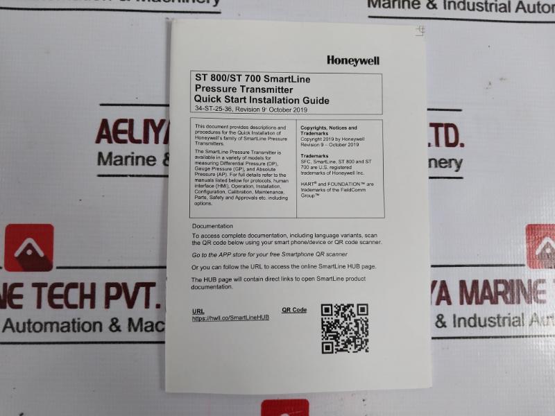 Honeywell Stg77s-e1g000-1-e-cht-13c-b-21a6-fx,f1-0000 Pressure Transmitter Dc200