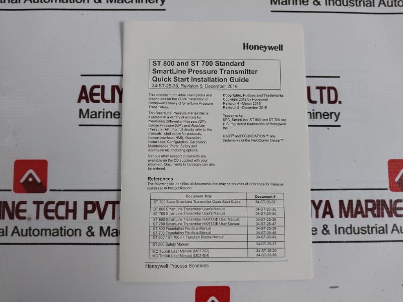 Honeywell Stg84l-e1g000-1-a-ahc-11c-b-31a6-f1-0000 Smart Pressure Transmitter