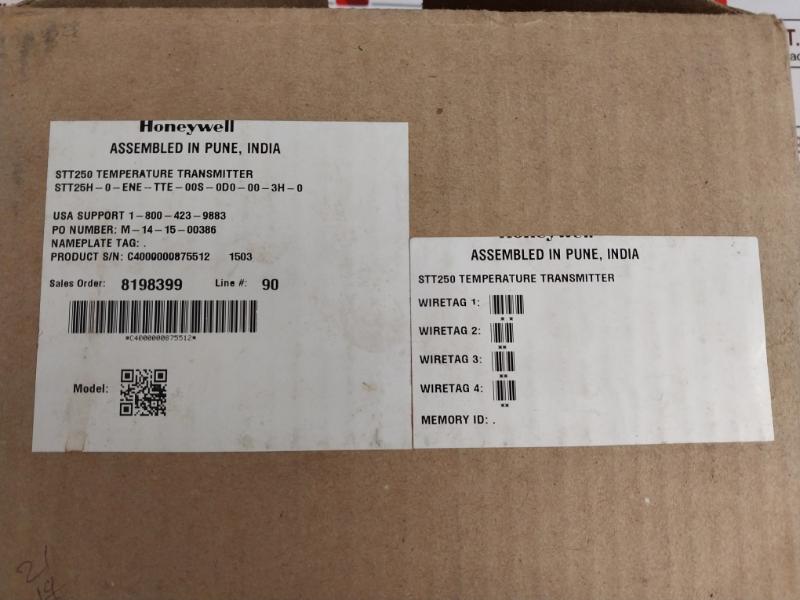 Honeywell Stt25H-0-ene-tte-00S-0D0-00-3H Temperature Transmitter 11-42Vdc, Ip66