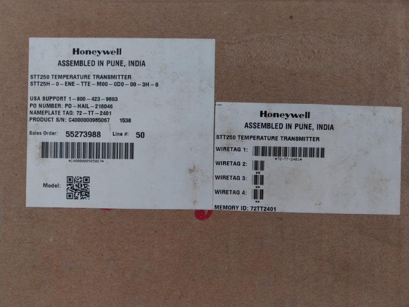 Honeywell Stt25h-0-ene-tte-m00-0d0-00-3h-0 Smart Temperature Transmitter