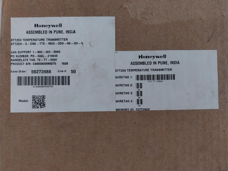 Honeywell Stt25h-0-ene-tte-m00-0d0-00-3h-0 Stt 3000 Smart Temperature Transmitter 72-tt-2902