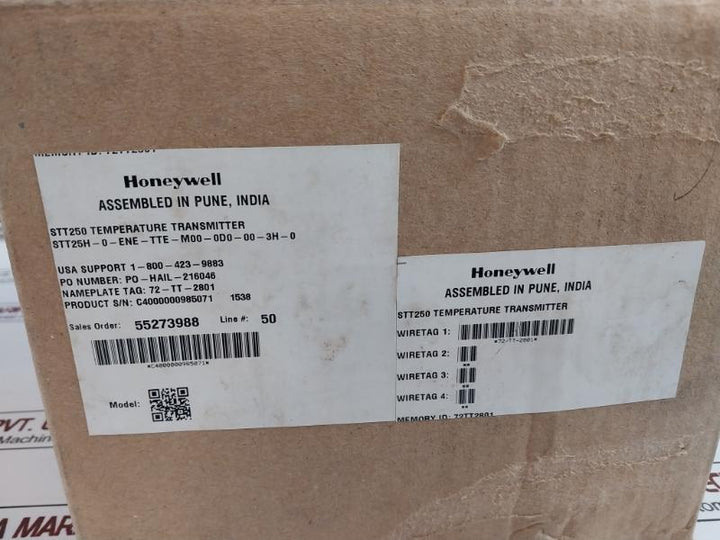 Honeywell Stt25h-0-ene-tte-m00-0d0-00-3h-0 Temperature Transmitter 11-42 Vdc
