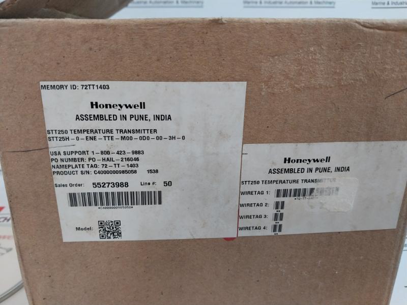 Honeywell Stt25H-0-ene-tte-m00-0D0-00-3H-0 Temperature Transmitter, Stt 3000 Ser