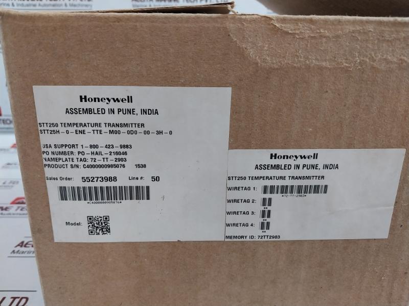 Honeywell Stt25h0-ene-tte-m00-0d0-00-3h-0 Smart Temperature Transmitter 11-42vdc