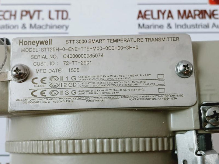 Honeywell Stt 3000 Temperature Transmitter Stt25H-0-ene-tte-m00-0D0-00-3H-0