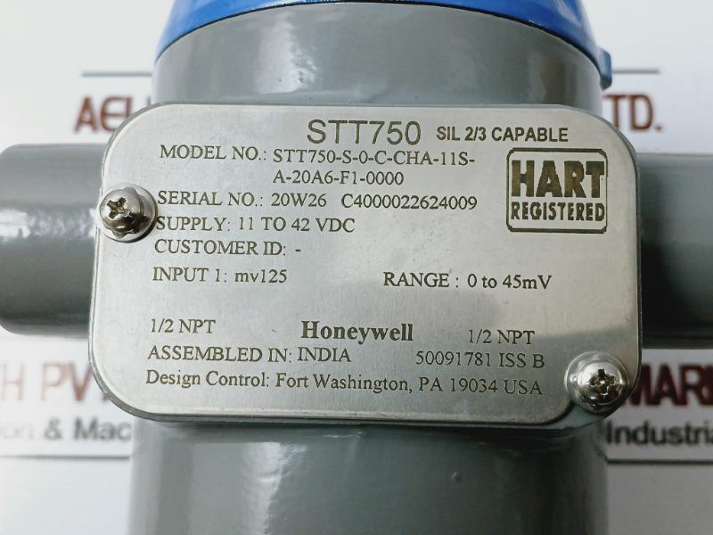 Honeywell Stt750S0Ccha11Sa20A6F100000 Smart Line Temperature Transmitter Stt750