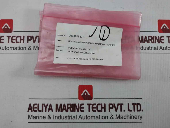 Honeywell Szr-my2-n1 2 Pole Auxiliary Relay Socket 50/60Hz 5A 250Vac