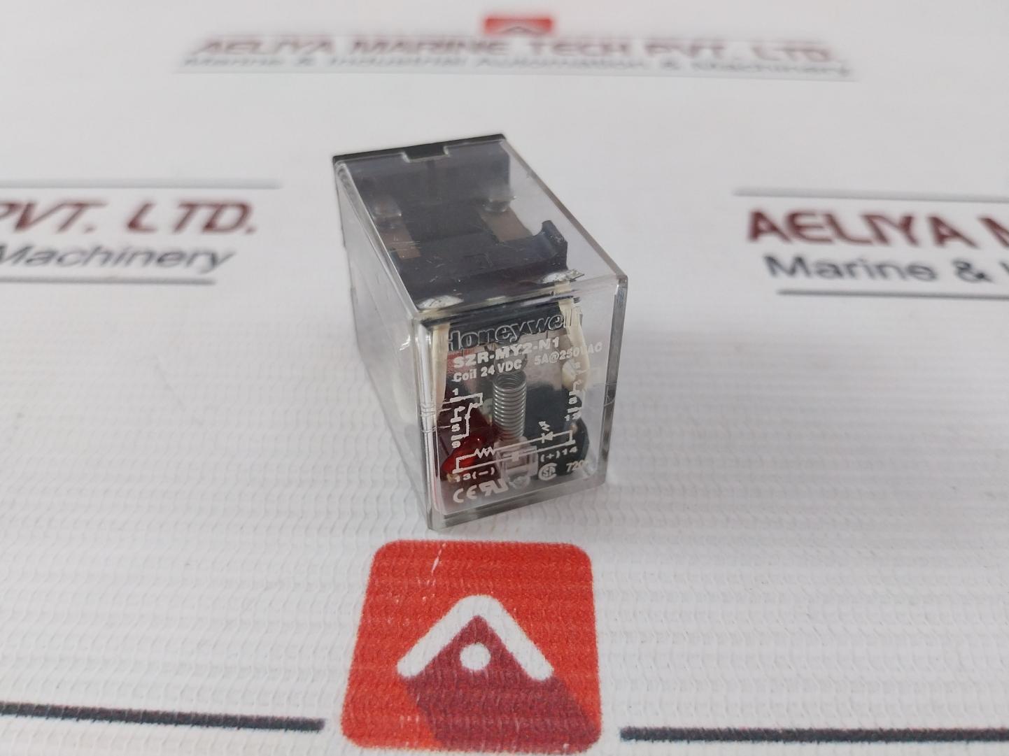 Honeywell Szr-my2-n1 Power Relay With Socket Szx-smf-08N 24Vdc 5A At 250Vac