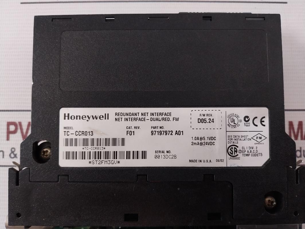 Honeywell Tc-ccr013 Redundant Net Interface Module