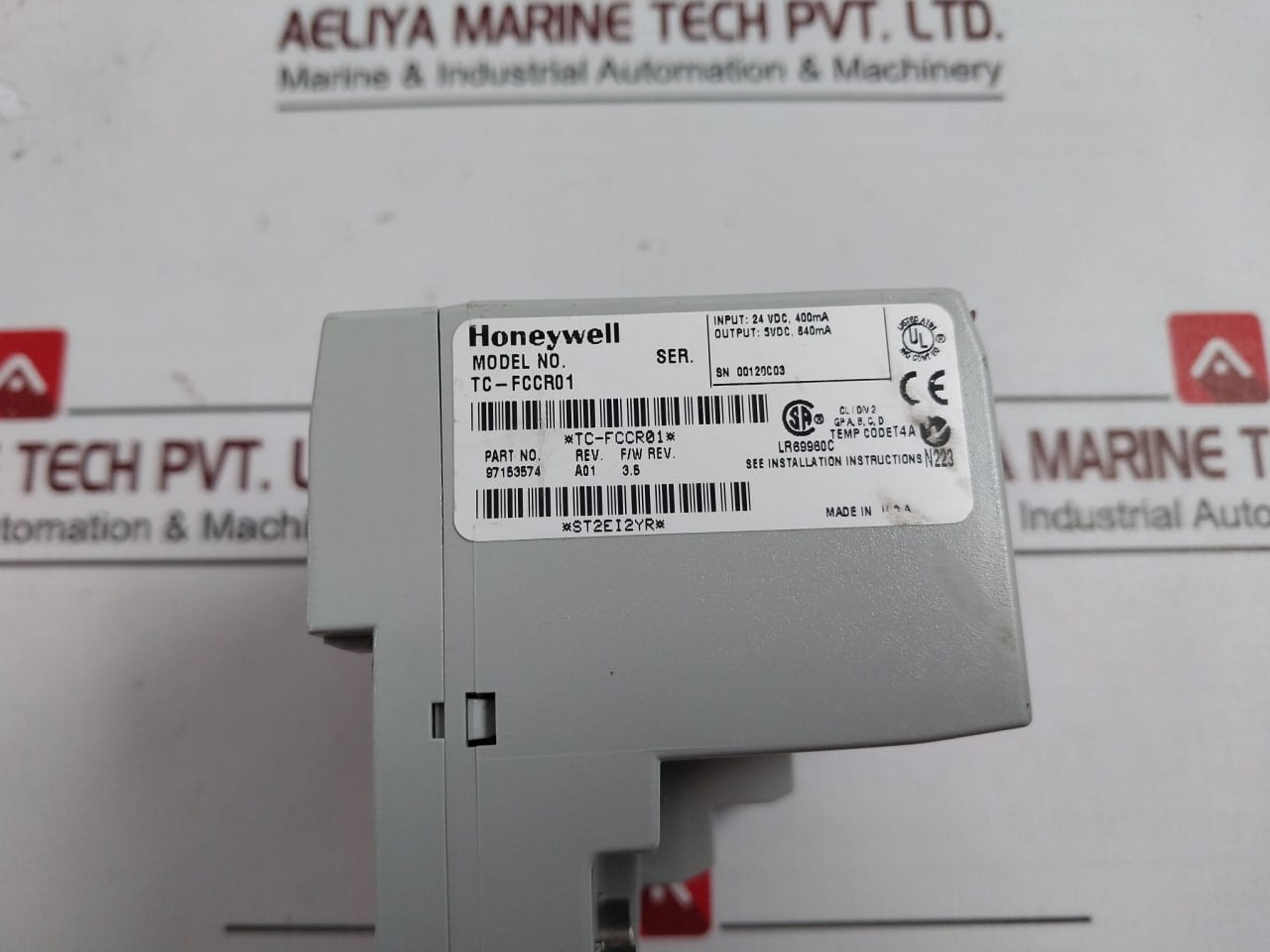 Honeywell Tc-fccr01 Dual Media Controlnet Adapter 24Vdc 400Ma