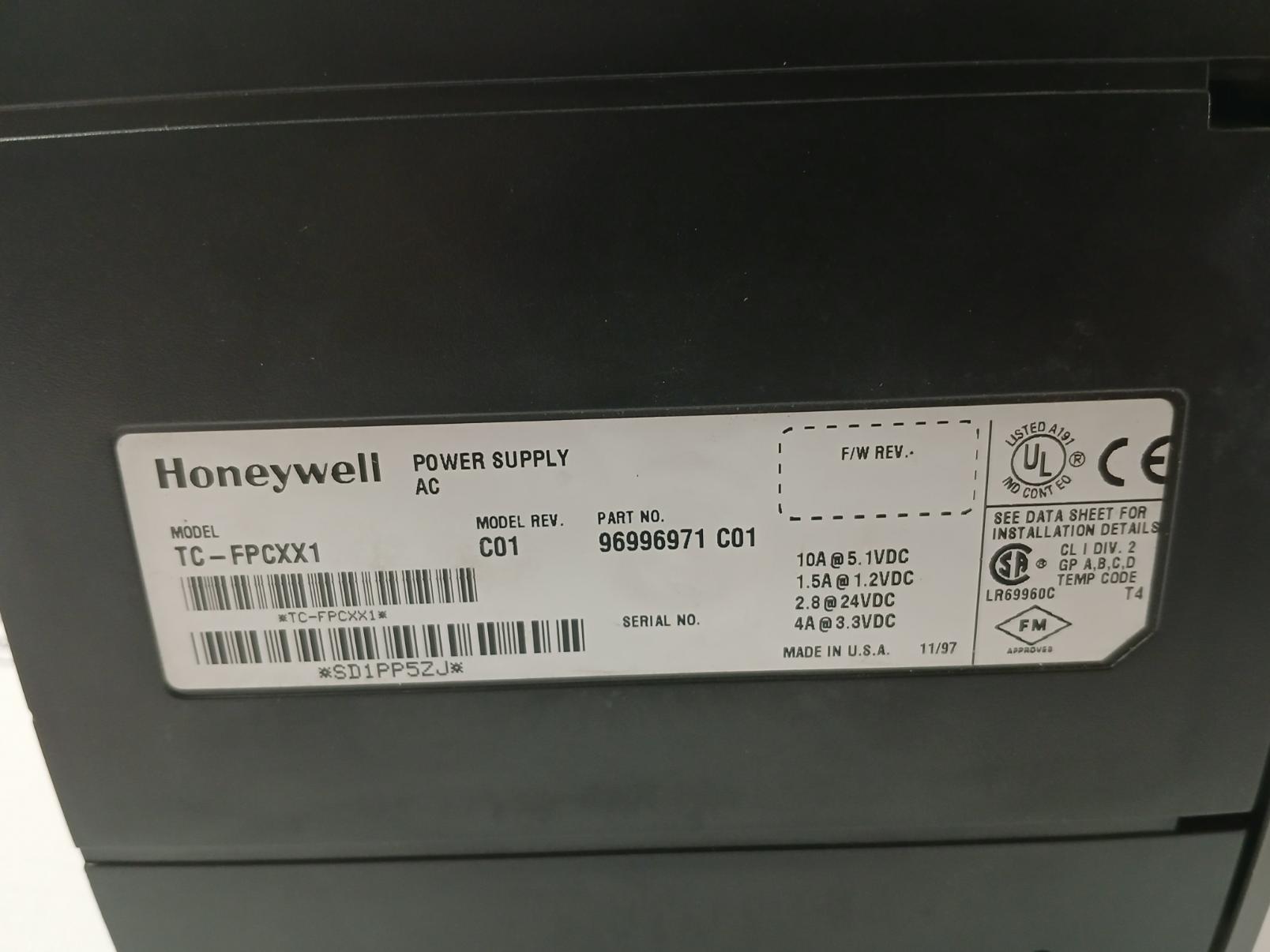Honeywell Tc-fpcxx1 Power Supply Module Tc-ccr012 Tc-ccr013 Tc-iah161 Tc-ffif01