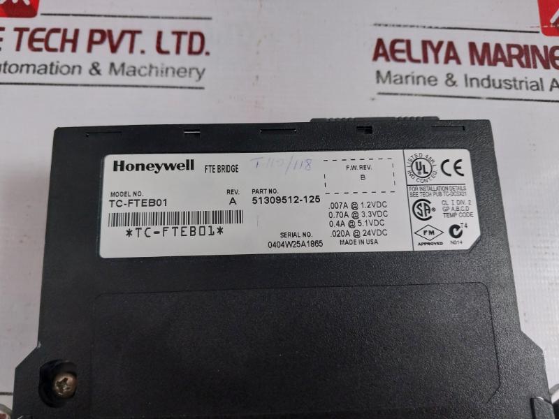 Honeywell Tc-fteb01 Fte Bridge Ethernet Module 51309512-125