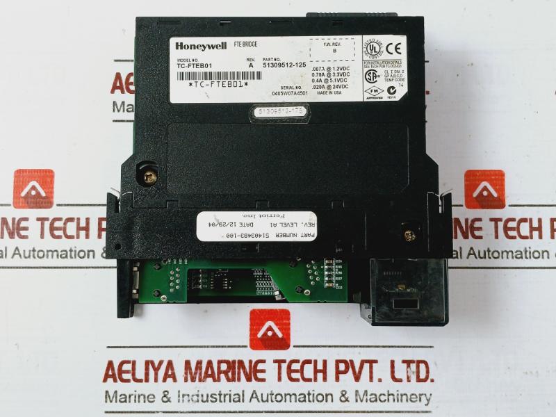 Honeywell Tc-fteb01 Fte Ethernet Bridge Module 51309512-125 Rev.Level A 51403449