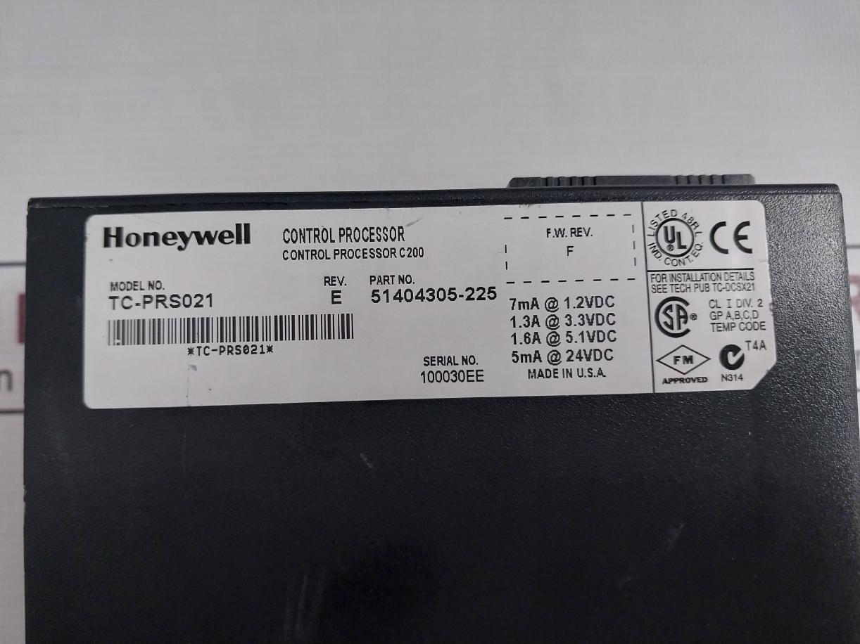 Honeywell Tc-prs021 C200 Control Processor Module Rev E 100Mhz