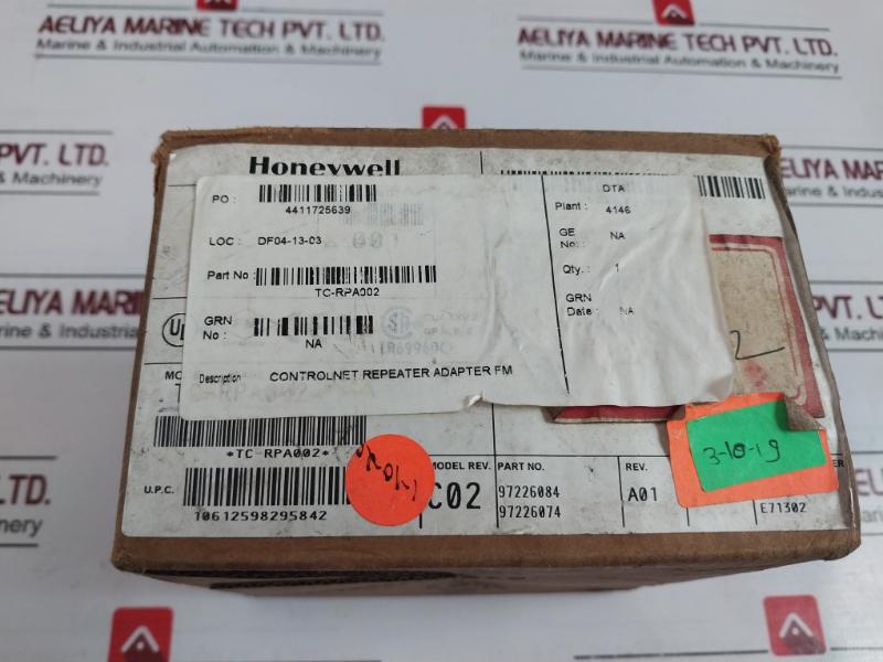 Honeywell Tc-rpa002 Controlnet Repeater Adapter Rev C02 97226074 24vdc 7a Cl2