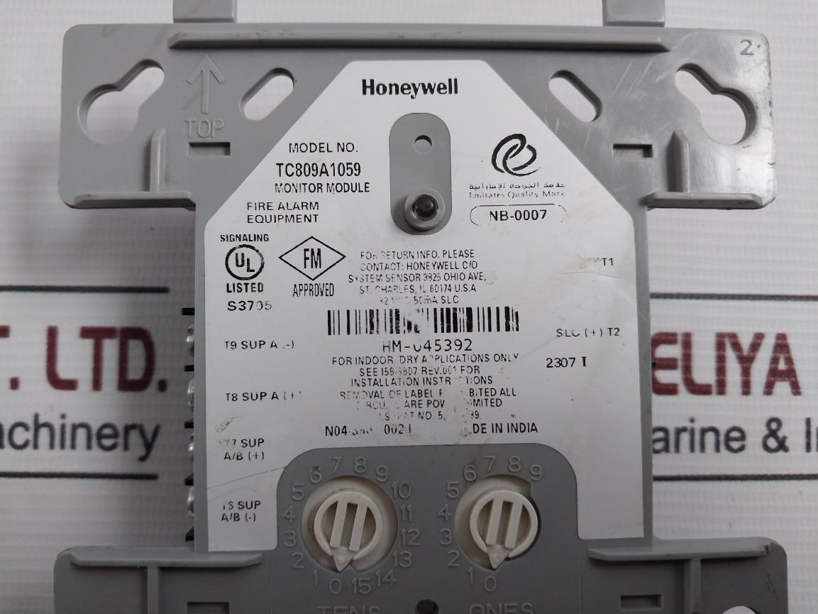 Honeywell Tc809A1059 Monitor Module 32Vdc 50Ma Slc Rev.001