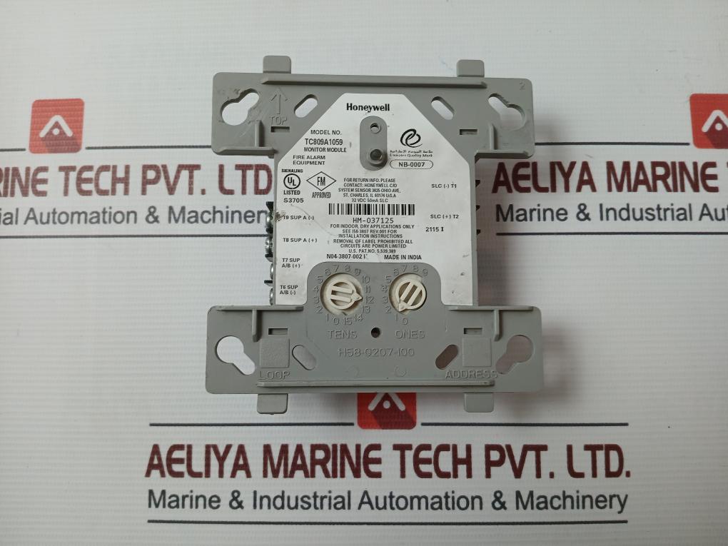 Honeywell Tc809A1059 Monitor Module For Fire Alarm Equipment 32Vdc 50Ma Slc