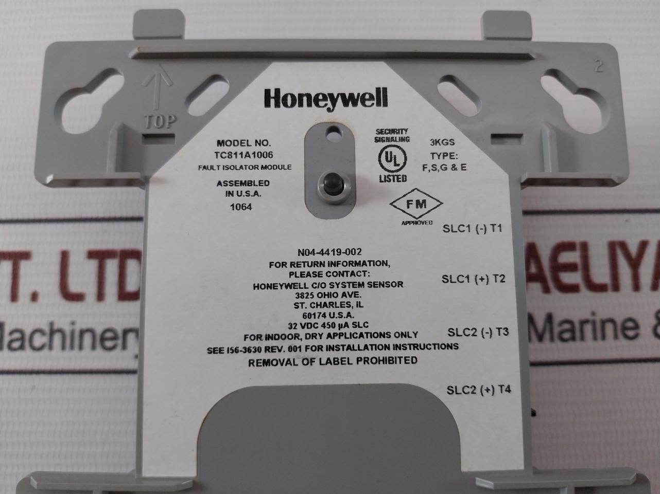 Honeywell Tc811A1006 Fault Isolator Module 15-32Vdc 450µA 17Ma