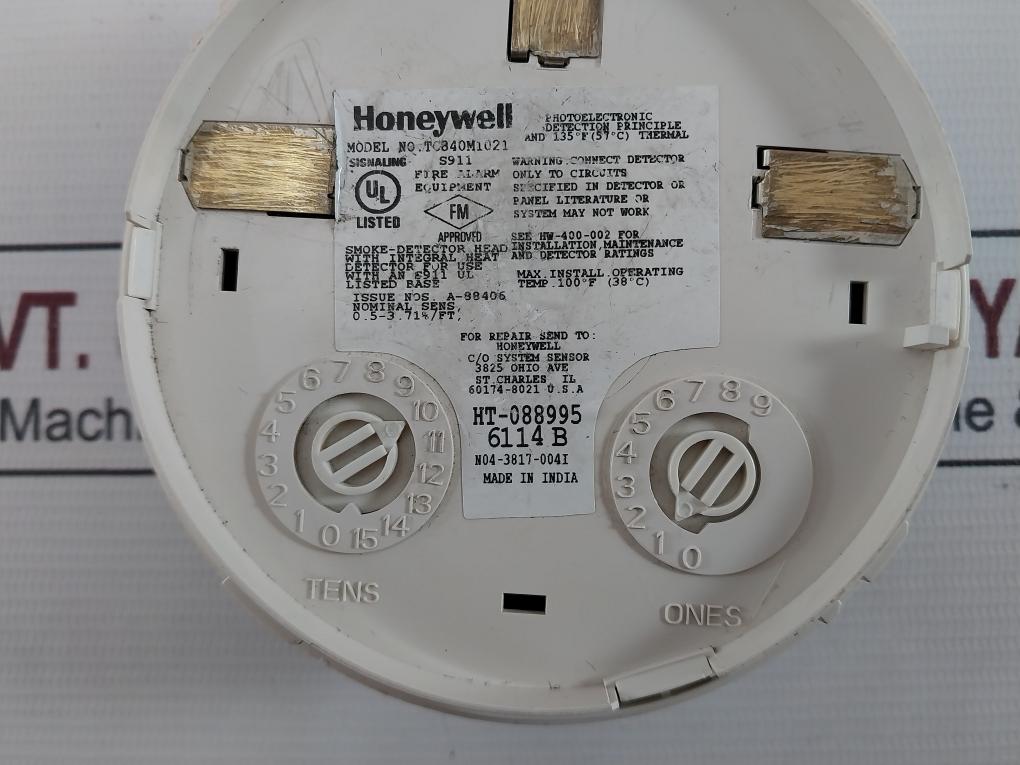 Honeywell Tc840M1021 Multi Sensor Smoke Detector 100F 38C