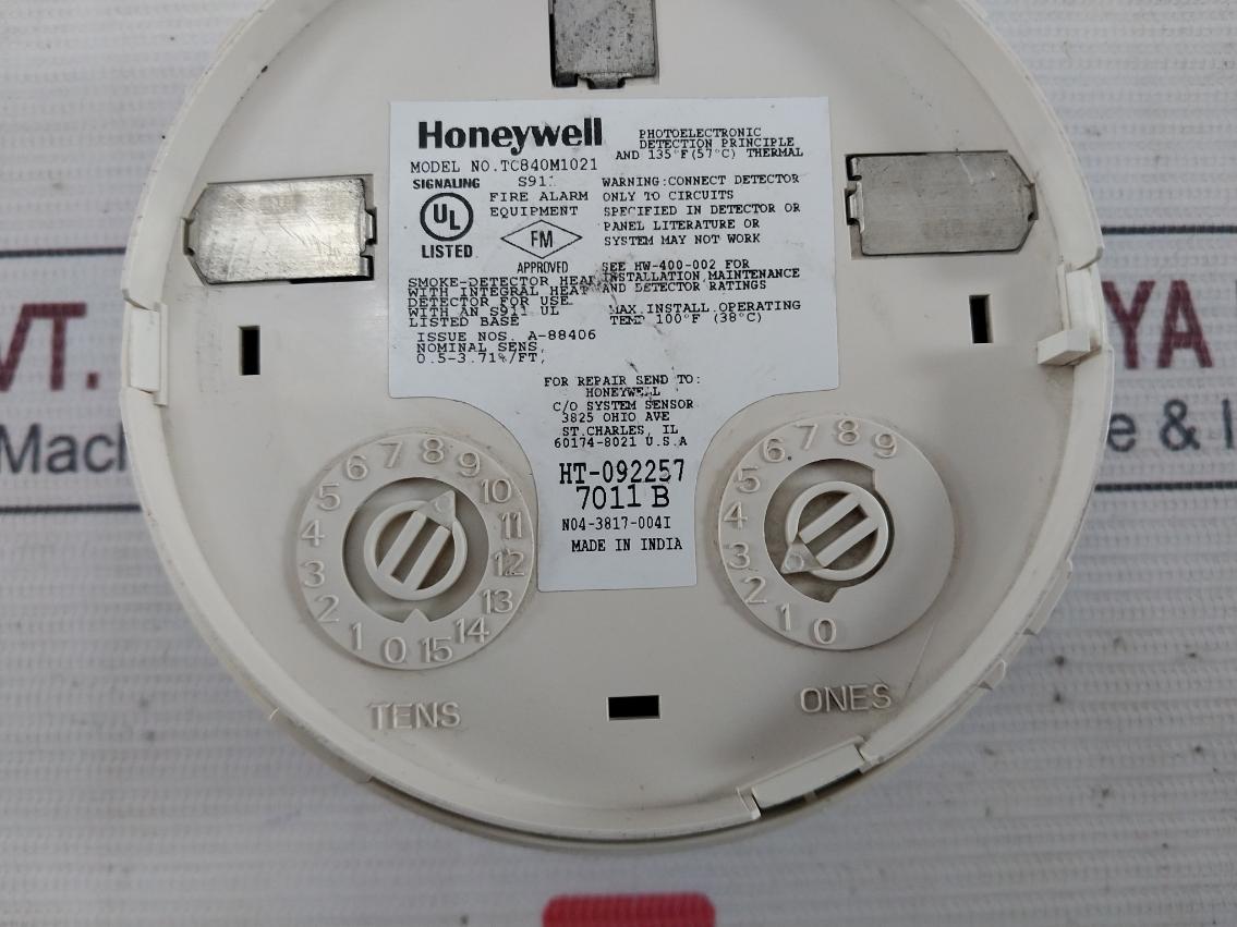 Honeywell Tc840M1021 Photoelectric Multi Sensor Smoke Detector