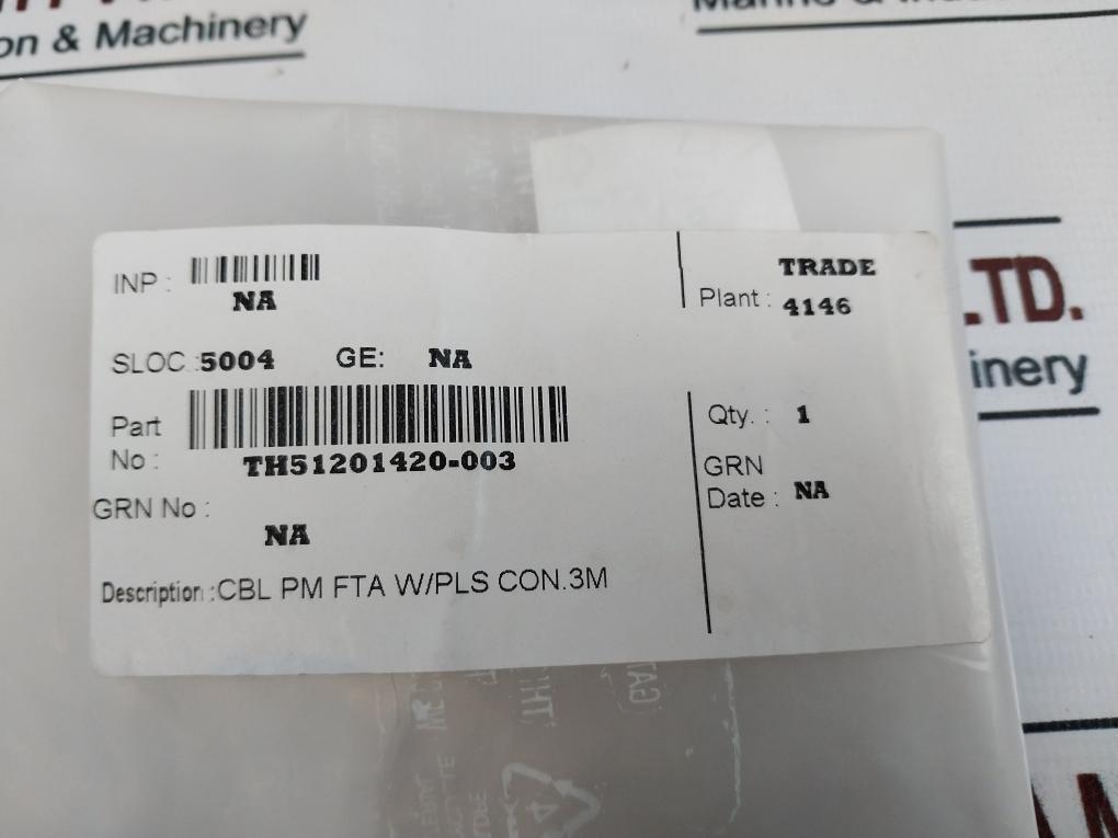 Honeywell Th51201420-003 Cordset Cable 2.5 Meter Cbl Pm Fta W/Pls Con