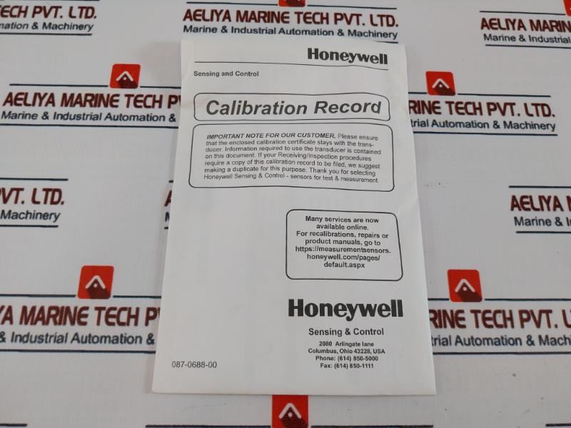 Honeywell Tje Sensotec Measurement Sensor 2000 Psig, 10 Vdc