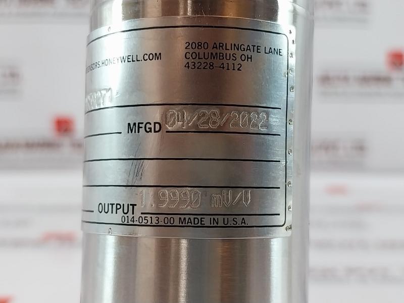 Honeywell Tje Sensotec Measurement Sensor 2000 Psig, 10 Vdc