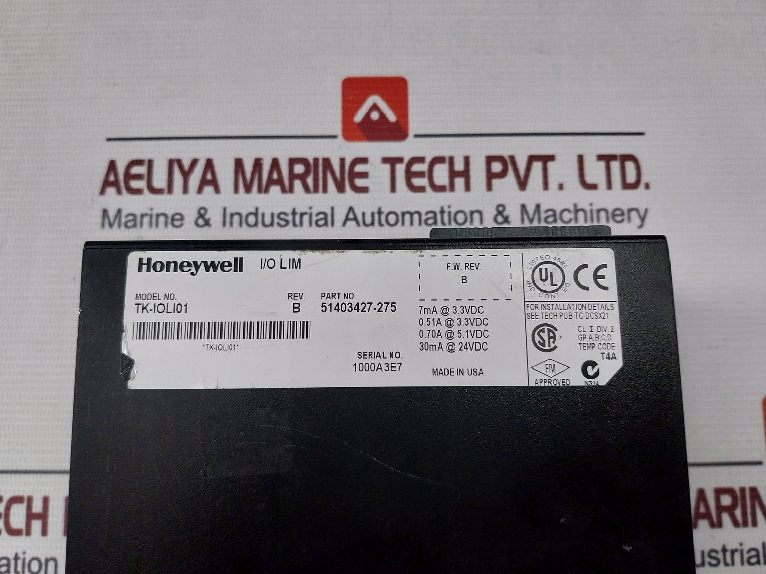 Honeywell Tk-ioli01 I/O Link Interface Module 51403427-275 Rev: B 7Ma At 3.3Vdc
