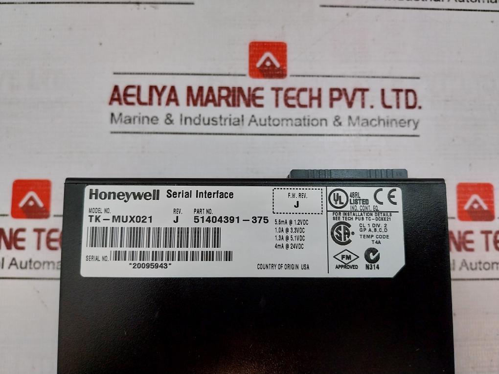 Honeywell Tk-mux021 Serial Interface Module Rev K 51309283-400 Ver 3