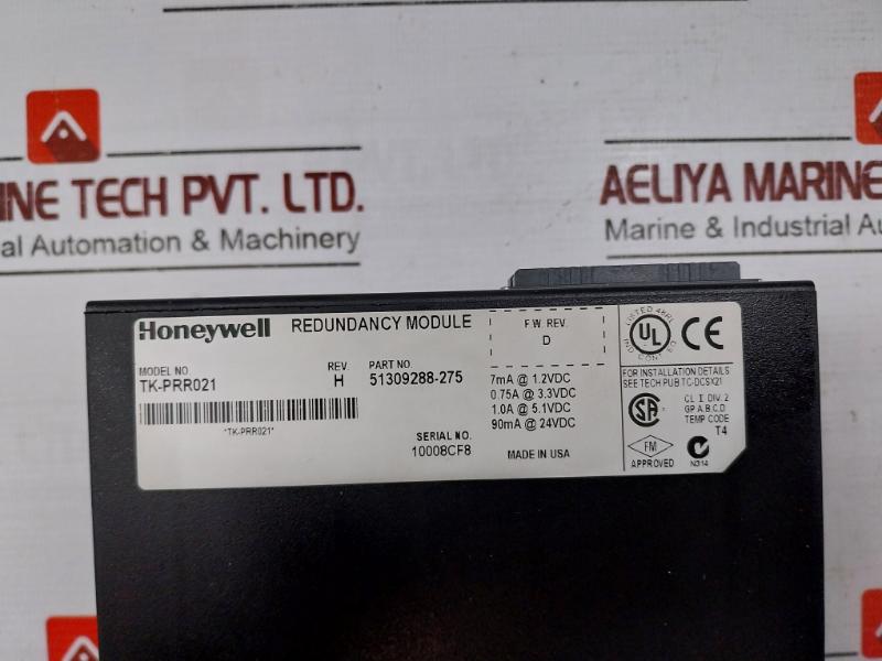 Honeywell Tk-prr021 Redundancy Module 51309288-275 Rev H 7Ma 1.2Vdc 0.75A 3.3Vdc