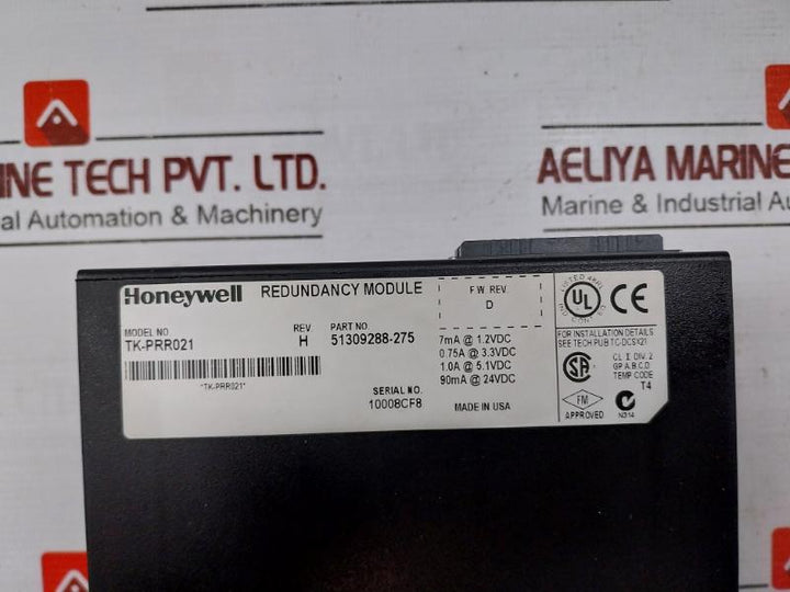 Honeywell Tk-prr021 Redundancy Module 51309288-275 Rev H 7Ma 1.2Vdc 0.75A 3.3Vdc