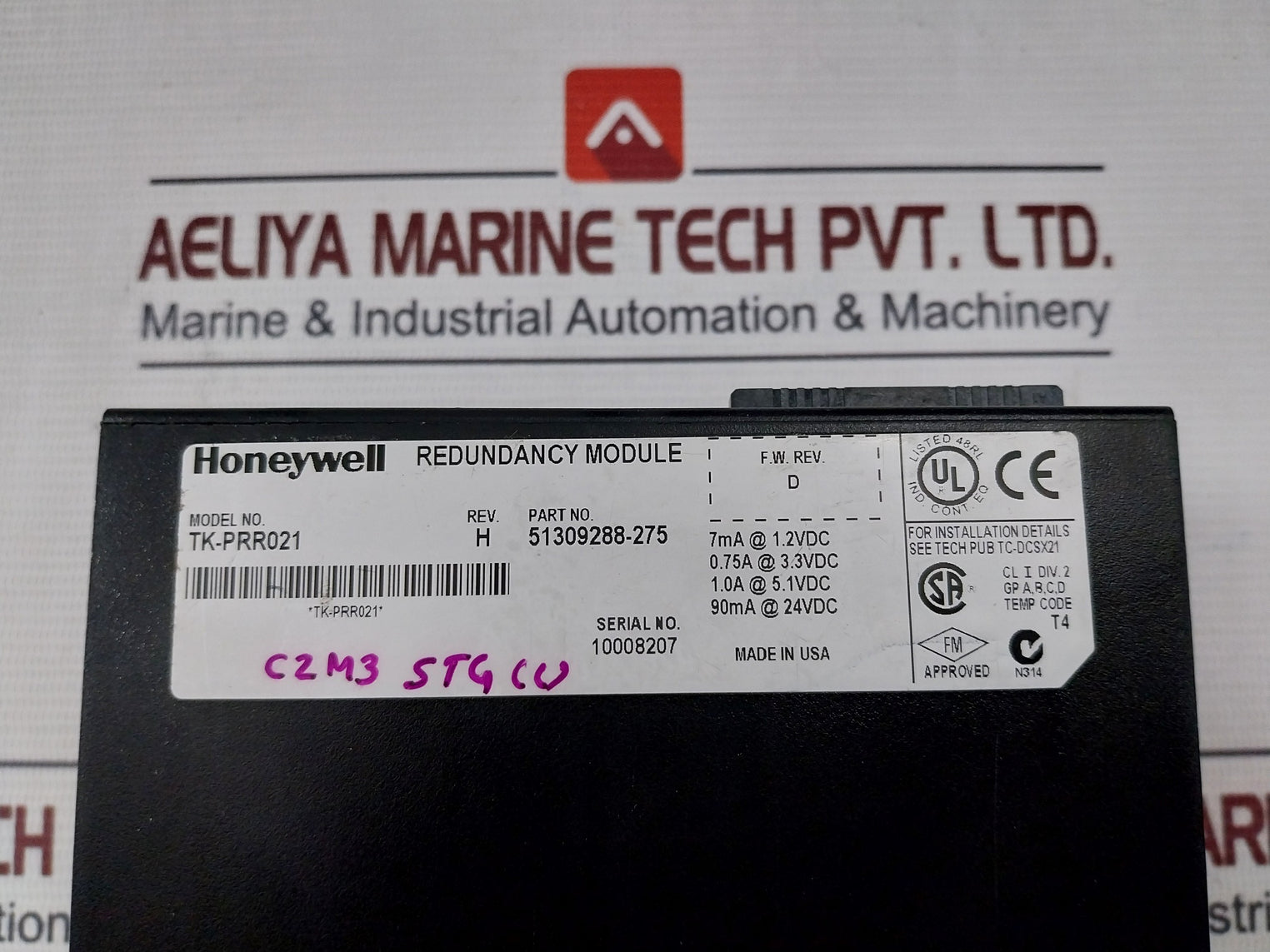 Honeywell Tk-prr021 Redundancy Module 51309288-275 Rev: H, 7Ma At 1.2Vdc