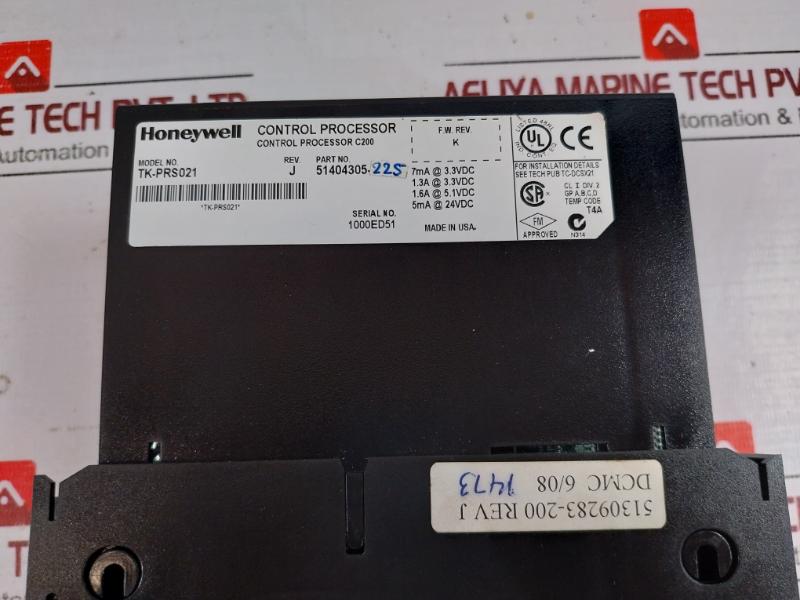 Honeywell Tk-prs021 Control Processor C200 51404305-225 Rev.J